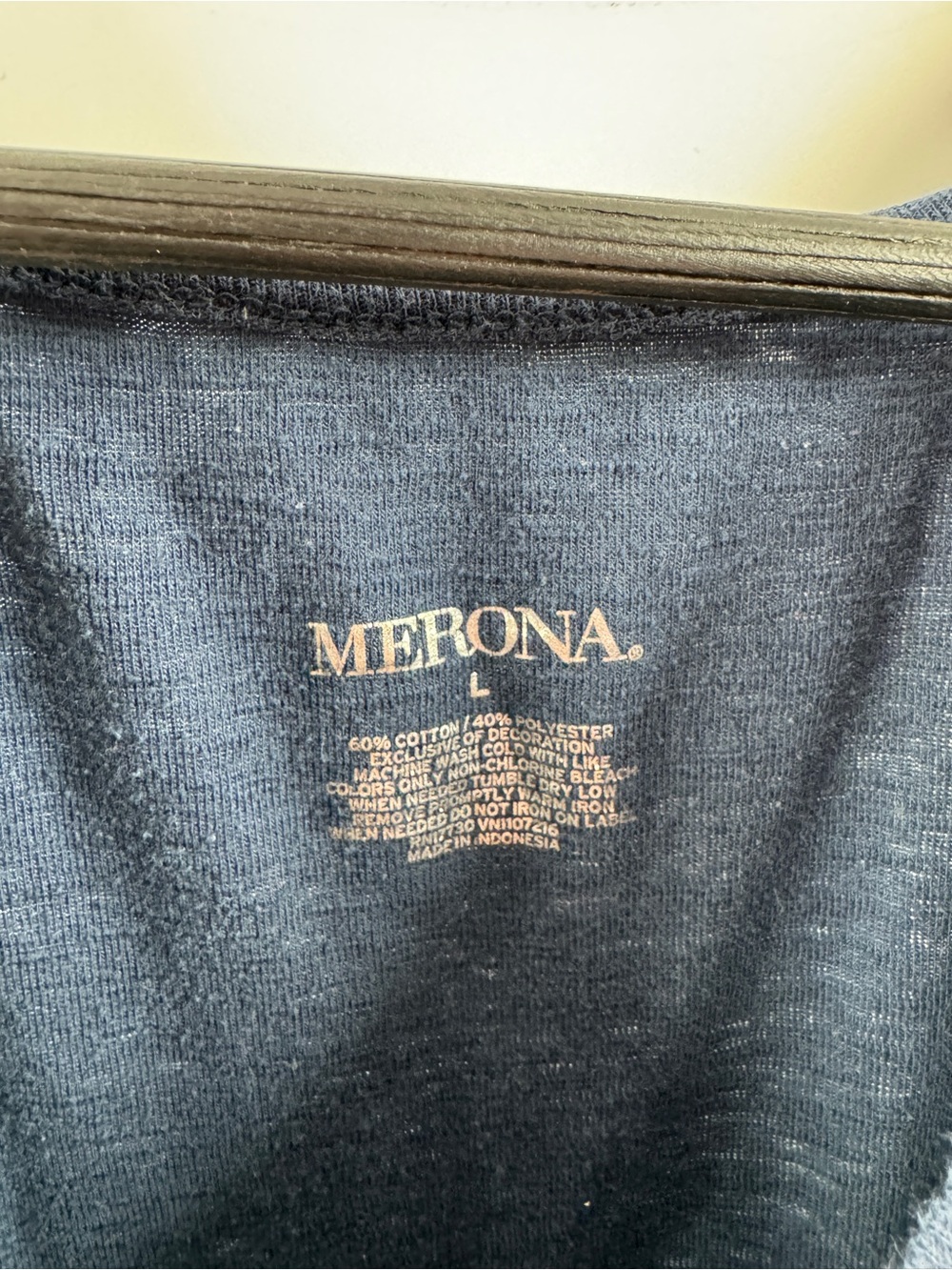 Merona Navy Blue Ruffle Front Tank Top – Women’s Large - Picture 4 of 7